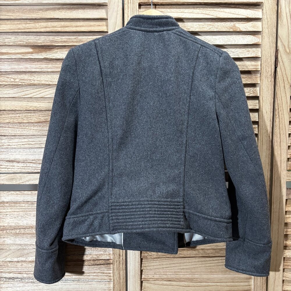 Banana Repbulic Wool Moto Jacket, Gray Size XS - Picture 3 of 9